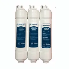 Bộ 3 Lõi Đúc 123 Sunhouse - Lõi Lọc Nước Chính Hãng Cho Máy SHA76214CK-S, SHA76215CK, Đảm Bảo An Toàn Nước Uống
