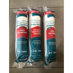 Bộ 3 Lõi Đúc 123 Sunhouse - Lõi Lọc Nước Chính Hãng Cho Máy SHA76214CK-S, SHA76215CK, Đảm Bảo An Toàn Nước Uống