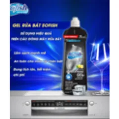 Gel Rửa Bát SOFISH 750ML - Gel chuyên dụng cho máy rửa chén, loại bỏ vết bẩn hiệu quả, tiết kiệm, không mùi, công nghệ khử mùi tiên tiến.