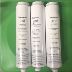 Bộ 3 Lõi Lọc Đúc 123 KANGAROO Chính Hãng - Thay Thế Cho Máy Ion Kiềm KG100HU - Loại Bỏ Tạp Chất Hiệu Quả