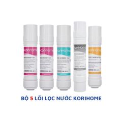 Bộ 5 Lõi Lọc Nước KORIHOME Chính Hãng - Giúp Loại Bỏ Virus, Vi Khuẩn - Phù Hợp Với Các Máy Lọc Koriihome WPK-812, WPK-816, WPK-838, WPK-601-W