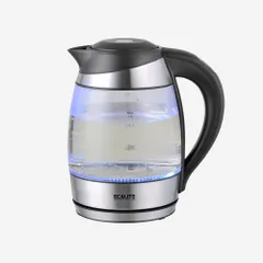 Ấm Đun Siêu Tốc Thủy Tinh Ecalite EK-G1812 (1.8L) - 5 Mức Nhiệt Độ, Đèn LED, Tự Ngắt An Toàn - Hàng Chính Hãng