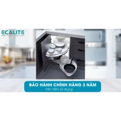 Mâm Xoay Hình Lá Ecalite EL-NST900R - Phụ Kiện Gọn Gàng Cho Tủ Bếp Hình Khối Mở Phải, Chất Liệu Inox Bền Bỉ