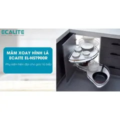 Mâm Xoay Hình Lá Ecalite EL-NST900R - Phụ Kiện Gọn Gàng Cho Tủ Bếp Hình Khối Mở Phải, Chất Liệu Inox Bền Bỉ