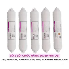 Bộ Lõi Lọc Nước MUTOSI Chính Hãng - Combo 5 Món Cung Cấp Khoáng Chất, Tạo Vị Ngon, Loại Bỏ Tạp Chất và Vi Khuẩn