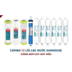 Bộ 10 Lõi Lọc Nước SUNHOUSE Chính Hãng - Thay Thế Máy Lọc RO, Đảm Bảo Nước Sạch & An Toàn Cho Gia Đình