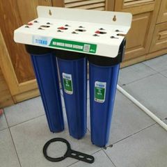 Bộ 3 Cốc Lọc Nước Đầu Nguồn 20 inch - Lọc Tổng Sinh Hoạt, Loại Bỏ Cặn Bẩn, Rỉ Sét, Bùn Đất, Dụng Cụ Uống Nước Sạch Cho Gia Đình