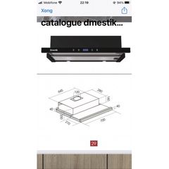 Máy Hút Mùi Âm Tủ D'mestik ES4970 DMK - Thiết Kế Sang Trọng, Cảm Ứng Hiện Đại, Công Suất 950 m3/h, Chính Hãng Chất Lượng Cao