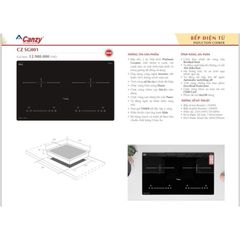 Bếp Từ CANZY CZ-SG001 - Bếp Đôi Inverter Tiết Kiệm Điện, Mặt Kính Platinum Ceramic, Chức Năng Thông Minh, Hàng Chính Hãng