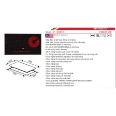 Bếp Điện Từ Kết Hợp KAFF KF-IG3001IH - Bếp Từ 2 Vùng Nấu + 1 Bếp Điện, Công Nghệ Tiết Kiệm Điện Inverter, Hàng Chính Hãng Malaysia