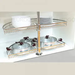 Mâm xoay 1/2 Eurogold EPL180C tủ 700mm, Inox mờ nan dẹt , hàng chính hãng