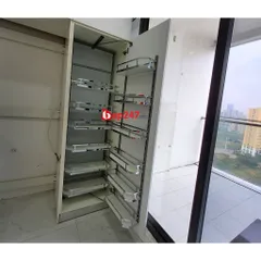 Tủ đồ khô 6 tầng 12 rổ Inox 304 nan dẹt  Grob GC304-660  - lắp cánh mở 600mm - hàng chính hãng