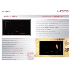 Bếp từ Thái Lan Latino LT-828 Pro - Tính năng sôi liu riu liên tục ở nhiệt độ thấp - công nghệ Smart Inverter tiết kiệm