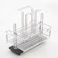 Giá đựng chai lọ tẩy rửa  Ecalite EL-NG70 -  Chất liệu inox 304 cao cấp -Thiết kế phù hợp với khoang tủ bếp dưới