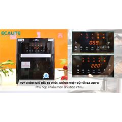 Nồi Chiên Không Dầu Ecalite EL-AF15 - Dung Tích 15L, Công Nghệ Rapid Air, An Toàn Cho Gia Đình, 10 Chương Trình Nấu, Bảo Hành 1 Năm