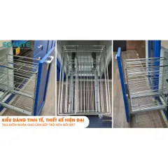 Kệ gia vị Ecalite Thiết kế 3 tầng sang trọng  - Chất liệu inox 304 siêu bền, chống gỉ sét cao
