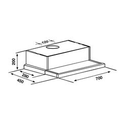 Máy Hút Mùi Âm Tủ Canzy CZ H1470AT - Hút Mùi Hiệu Quả, Thiết Kế Gọn Nhẹ, Đèn Halogen, Bảo Hành 3 Năm