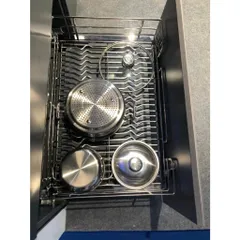 Kệ Xoong Nồi Eurogold INOX 304 Oval Cao Cấp - Giá Để Nồi Chảo Lắp Tủ Bếp Dưới Không Bị Han Gỉ, Đồ Gia Dụng Nhà Bếp Chất Lượng Cao