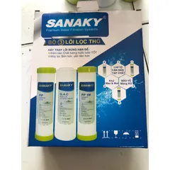 Bộ 3 Lõi Lọc Thô 123 Chính Hãng Sanaky - Lọc Nước Hiệu Quả, Bảo Vệ Màng RO, Giảm Mùi, Cặn Bẩn