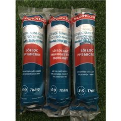 Bộ 3 Lõi Lọc Nước 123 Đúc SUNHOUSE - Thay thế cho SHA76214CK-S, SHA76215CK, SHA8849K - Chính hãng, Hiệu quả lọc 5 Micron, GAC, 1 Micron