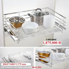 Kệ Xoong Nồi Đa Năng Eurogold INOX 304 - Giá Bát Đĩa Tủ Bếp Dưới Chống Rỉ, Ngăn Nắp và Hiện Đại