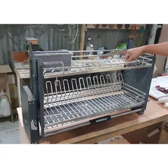 Giá Bát Nâng Hạ Di Động Eurogold Inox 304 Chống Gỉ - Thiết Kế Hiện Đại, Tiện Lợi, Độ Bền Cao Cho Không Gian Bếp Sang Trọng