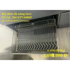 Kệ Chén Bát Đa Năng Eurogold Inox 304 Oval Cao Cấp - Giải Pháp Tổ Chức Tủ Bếp Không Bị Han Gỉ