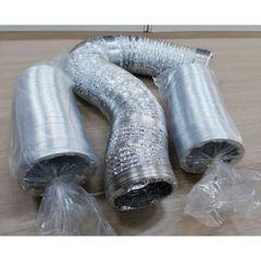 Ống Bạc Thoát Khí Máy Hút Mùi Phi 120/150mm - Ống Dẻo Uốn Linh Hoạt Cho Hệ Thống Thông Gió Nhà Bếp, Phòng Tắm