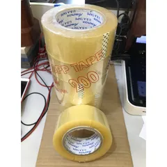 Băng Keo Trong 200 Yards - Loại 2kg 6 Cuộn Đóng Gói Hàng Hóa, Dán Thùng Carton và Hộp Quà, Sản Xuất Tại Việt Nam