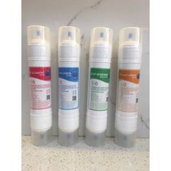 Bộ 4 Lõi Lọc Nước Hàn Quốc Made in Korea - Phụ Kiện Cho Máy Lọc Nước Nano, UF Kèm 8 Co Nối Vuông 6-6
