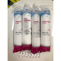 Combo 4 Lõi Lọc Nước Mutosi T33: GAC, Nano Bạc, Khoáng Đá, Hồng Ngoại Xa - Bộ Lọc Chính Hãng Chất Lượng Cao