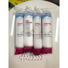 Combo 4 Lõi Lọc Nước Mutosi T33: GAC, Nano Bạc, Khoáng Đá, Hồng Ngoại Xa - Bộ Lọc Chính Hãng Chất Lượng Cao