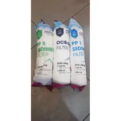 Bộ Lõi 123 Mutosi Chính Hãng - Bộ Lõi Lọc Thô Máy Lọc Nước RO - Lõi PP5, OCB-GAC, PP1 Cho Nước Sạch Nguyên Chất