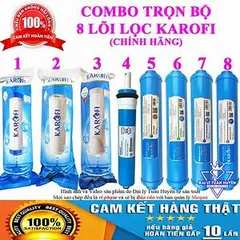 Bộ 8 Lõi Lọc Nước KAROFI 12345678 - Hàng Chính Hãng Thay Thế Máy Lọc RO, Lọc Độc Tố Hiệu Quả, Nước Sạch An Toàn