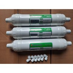 Bộ 3 Lõi Lọc Đúc 123 Kangaroo Chính Hãng - Phụ Kiện Máy Lọc Nước KG100HK, KG100ES - Lọc 10.000 Lít, Thay Thế 6-9 Tháng
