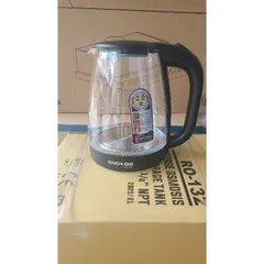 Ấm Đun Nước Siêu Tốc Thủy Tinh 2L - Kiểu Dáng Sang Trọng, Dễ Vệ Sinh - Hoàn Hảo Cho Trà, Cà Phê, Mì Gói, Phở Gói