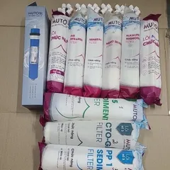Bộ 10 Lõi Lọc Nước Mutosi cho Máy MP-M68, MP-U66, MP-TS1015 - Lõi RO, BioCeramic, Nano Silver, Alkaline Hydrogen