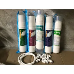 Bộ 5 Lõi Lọc RO Hàn Quốc Đầu U - Sediment , Pre , RO , Post ,Nano Siver - thay cho máy nóng lạnh