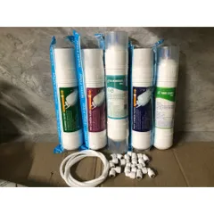 Bộ 5 Lõi Lọc RO Hàn Quốc Đầu U - Sediment , Pre , RO , Post ,Nano Siver - thay cho máy nóng lạnh