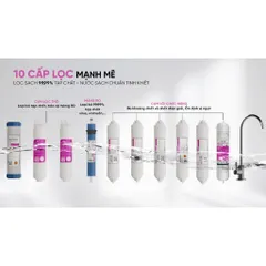 Bộ 10 lõi lọc nước Mutosi cho máy S299HIC - Chất lượng cao, bao gồm lõi PP5, GAC, RO, khoáng và Ion kiềm Hydrogen
