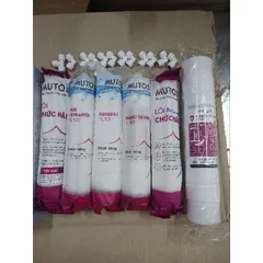 Bộ 10 lõi lọc nước Mutosi cho máy S299HIC - Chất lượng cao, bao gồm lõi PP5, GAC, RO, khoáng và Ion kiềm Hydrogen