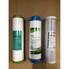 Bộ 3 Lõi Lọc Thô Thay Thế - Lõi PP 5 Micron, Than Hoạt Tính UDF và CTO Carbon Block cho Máy Lọc Nước RO