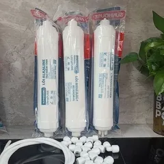 Bộ 3 Lõi Lọc Nước Sunhouse - Nanosilver, Alkaline & Maifan - Thay Thế Máy Lọc Nước RO Gia Đình, Tạo Nước Kiềm An Toàn, 52.000 Lít