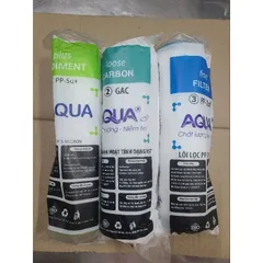 Bộ 10 Lõi Lọc Nước AQUA Thay Thế Máy Lọc Gia Đình - Gồm 3 Lõi Thô, 1 Màng RO, 6 Lõi Khoáng Tạo Vị Ngon
