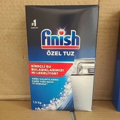 Hộp Muối Rửa Bát FINISH 1,2Kg - Giúp Làm Mềm Nước Cứng, Ngăn Cặn Vôi Lắng Trên Chén Đĩa và Máy Rửa Bát Chính Hãng EU