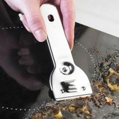 Dụng Cụ Vệ Sinh Bếp Từ Thiết Kế An Toàn - Thép Không Gỉ Mạ Crôm, Lưỡi Trượt Dễ Dàng Vệ Sinh Bề Mặt Bếp Điện, Gas