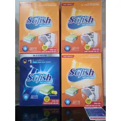 Viên Rửa Bát Sofish 120 Viên Hương Chanh - Làm Sạch Vượt Trội, Đánh Bay Vết Bẩn Cứng Đầu Cho Máy Rửa Chén Gia Đình