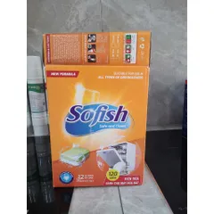 Viên Rửa Bát Sofish 120 Viên Hương Chanh - Làm Sạch Vượt Trội, Đánh Bay Vết Bẩn Cứng Đầu Cho Máy Rửa Chén Gia Đình
