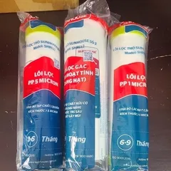 Lõi Lọc Nước RO Sunhouse 1,2,3 - Combo 3 Lõi Thay Thế Chất Lượng Cao, Giúp Loại Bỏ Tạp Chất, Bùn Đất và Kim Loại Nặng