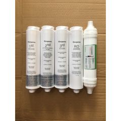Bộ 5 Lõi Lọc Kangaroo 12345 Chính Hãng - Dùng Cho Máy Lọc Nước KG100HU, KG100HU+, MED, EED - Đảm Bảo Nguồn Nước Sạch Tinh Khiết